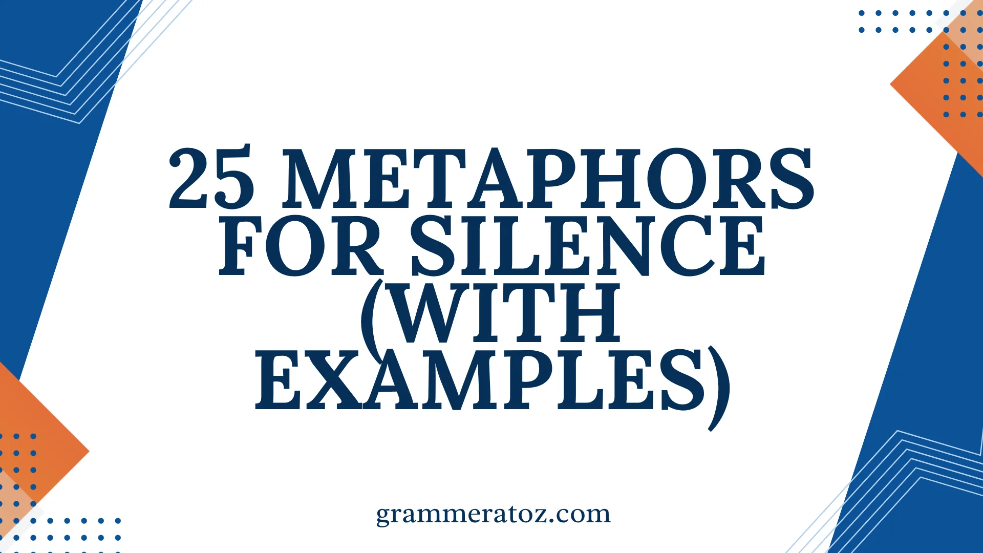Metaphors for Silence