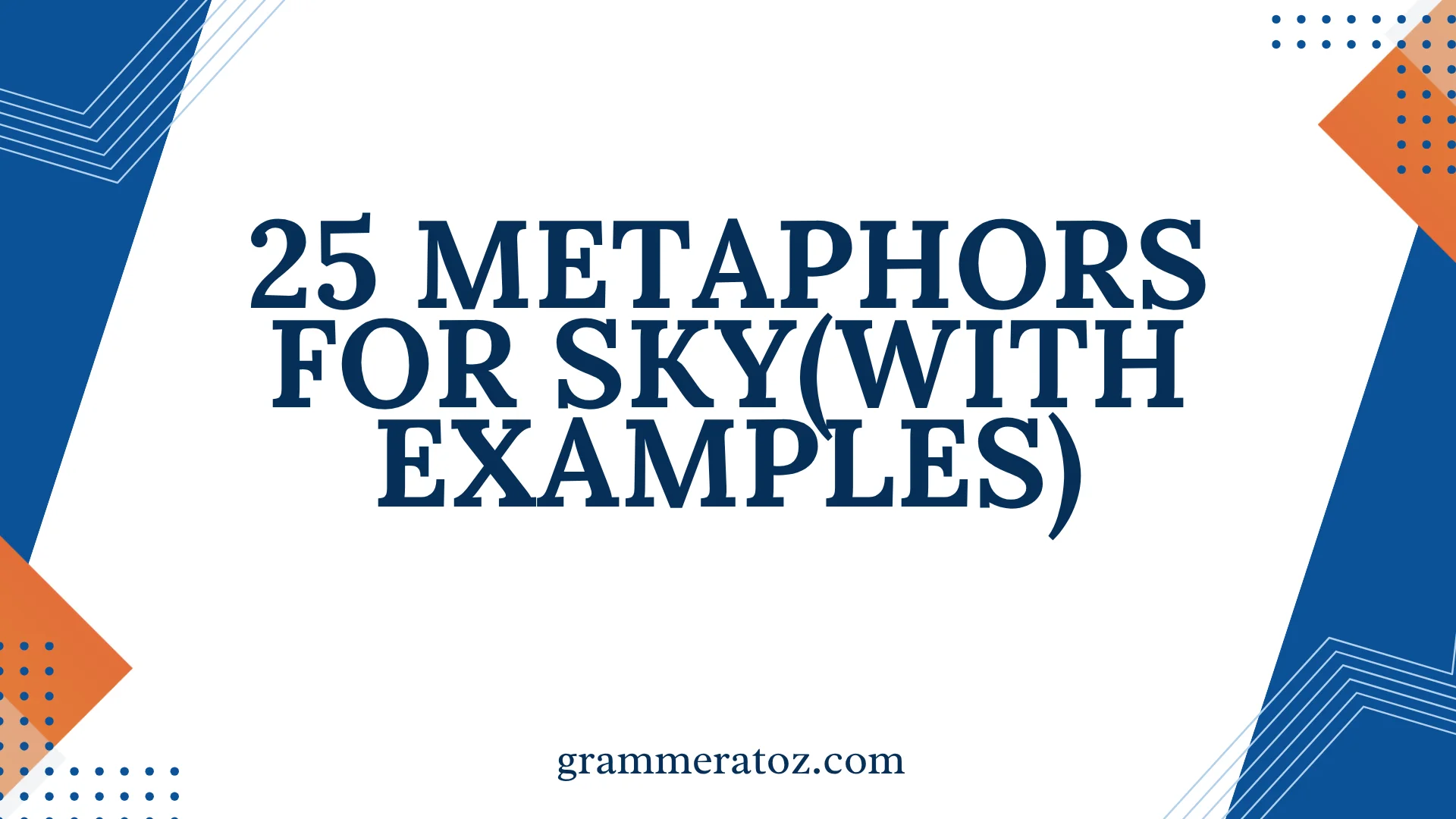 Metaphors for Sky