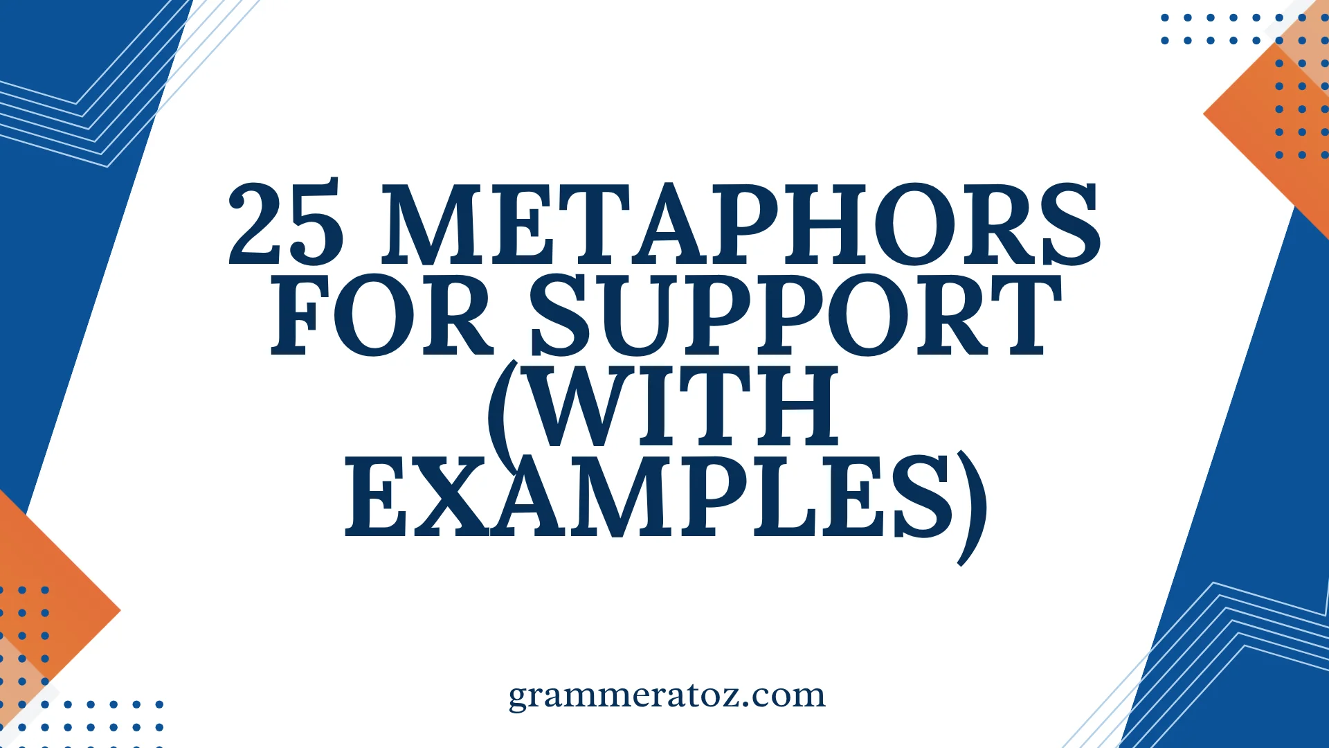 Metaphors for Support