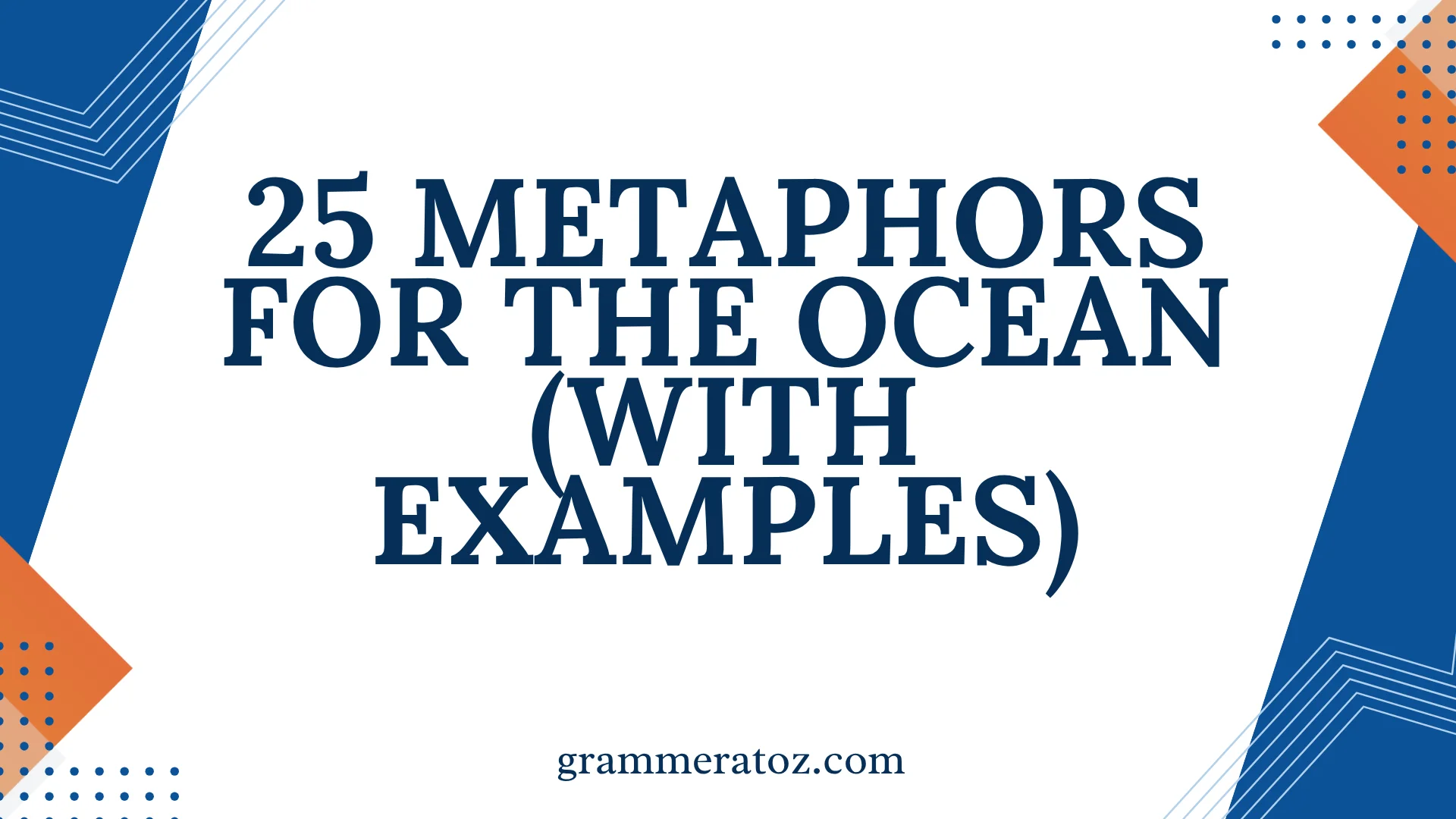 Metaphors for the Ocean