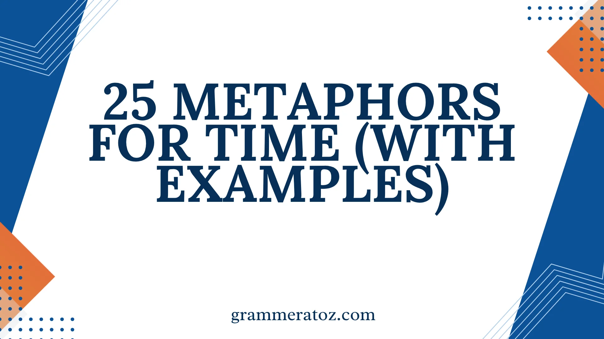 Metaphors for Time