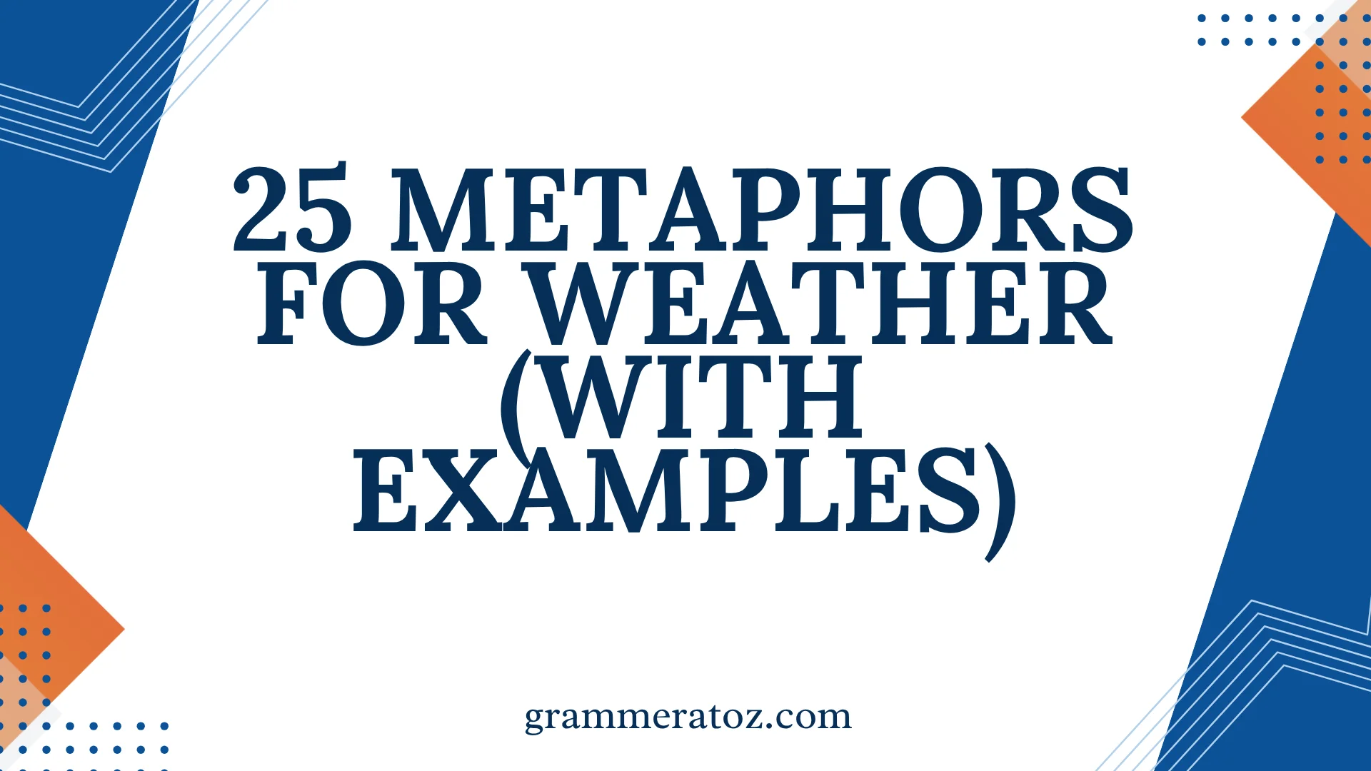 Metaphors for Weather