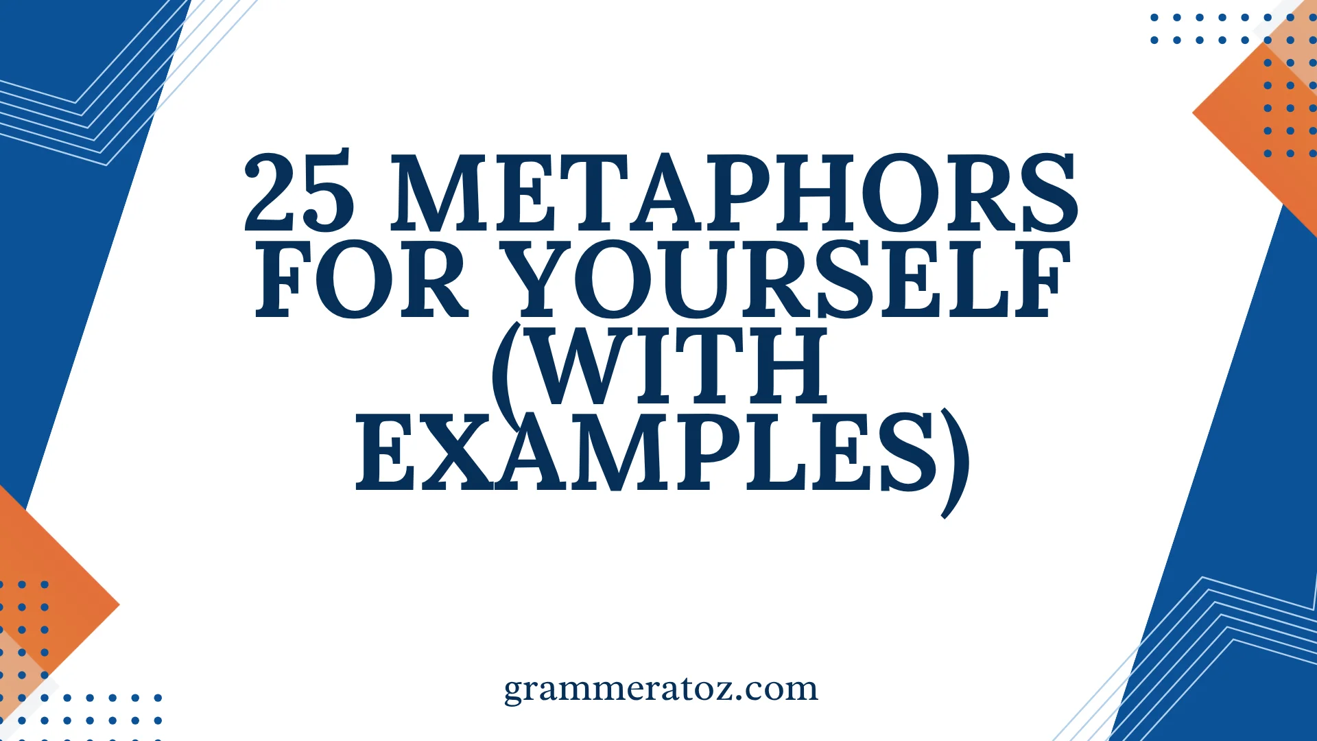 Metaphors for Yourself